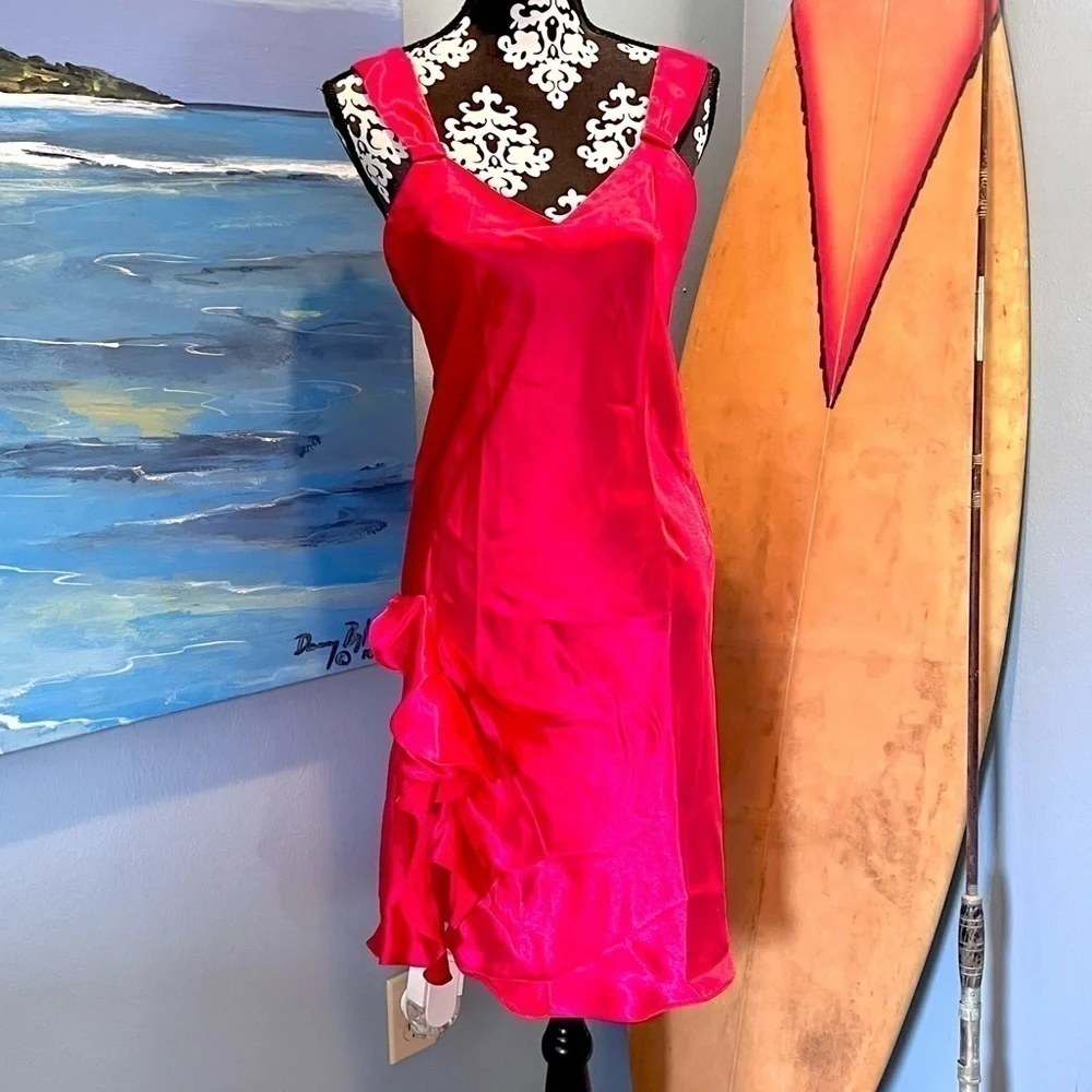 ❤️VTG Victoria’s Secret,Slip Nightie,One-Side Ruffle,Gorgeous,EUC-Firm Price,S